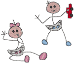 Stick Babies Embroidery Design