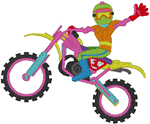 Dirt Biker Embroidery Design