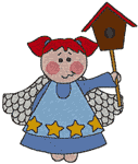 Machine Embroidery Designs: Birdhouse Angel