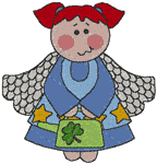 Watering Can Angel Embroidery Design