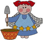 Machine Embroidery Designs: Gardening Angel