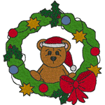 Holiday Wreaths Embroidery Design