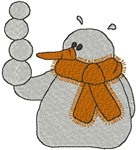 Snowball Juggling Embroidery Design