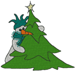 Christmas Tree Hug Embroidery Design