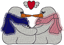 Machine Embroidery Designs: Snowpeople Lovers