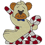 Peppermint Teddies Embroidery Design
