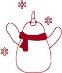 Redwork Machine Embroidery Designs: Let it Snow