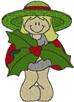 Christmas Holly Embroidery Design