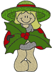 Machine Embroidery Designs: Christmas Bug Babe 2