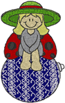 Machine Embroidery Designs: Christmas Bug Babe 4