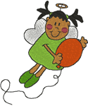 Flying with My Balloon Embroidery Design