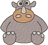 Machine Embroidery Designs: Minibit: Gunther the Rhinocerus