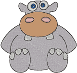 Machine Embroidery Designs: Littlebit: Betty the Hippo