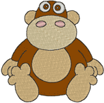Machine Embroidery Designs: Littlebit: Jengo the Chimp