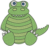 Machine Embroidery Designs: Littlebits: George the Alligator