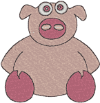 Machine Embroidery Designs: Littlebit: Twiggy the Pig