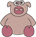Machine Embroidery Designs: Minibit: Twiggy the Pig