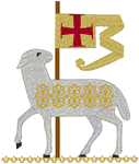 Machine Embroidery Design: The Triumphant Lamb