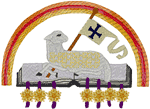 Machine Embroidery Designs: Lamb on the Book of Seven Seals