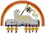 Lamb on the Book of Seven Seals Embroidery Design