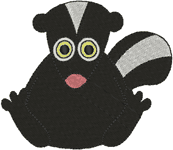 Machine Embroidery Designs: Littlebits: Stinky the Skunk