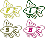 Fishy 2-Color Alphabet Embroidery Design