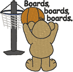 Basketball Bear Embroidery Design