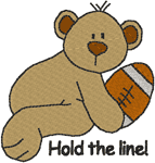 Football Bear Embroidery Design