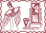 Redwork Hearts of Dixie: Miss Sarah Embroidery Design