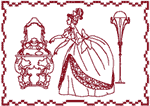 Redwork Hearts of Dixie: Miss Abigail Embroidery Design