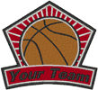 Machine Embroidery Designs: Basketball Emblem 1