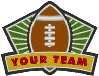 Machine Embroidery Designs: Football Emblem 1