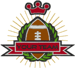 Football Emblem 4 Embroidery Design