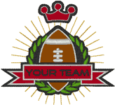 Machine Embroidery Designs: Football Emblem 4