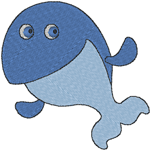 Machine Embroidery Designs: Wilbur the Whale 2