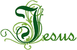 Jesus Text Embroidery Design