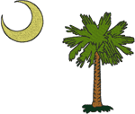 South Carolina State Flag Symbol<br>Palmetto Tree Embroidery Design