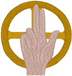 Hand of God, The Blessor Embroidery Design