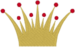 Crown with Jewels #2 Embroidery Design
