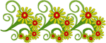Yellow Daisy Border Embroidery Design