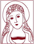 Redwork Virgin Mary Icon Embroidery Design