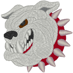 Fightin' Mad Bulldog Embroidery Design