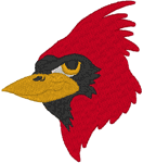 Cardinal Head Embroidery Design