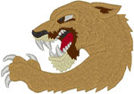 Snarling Cougar Embroidery Design