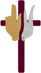 Blessing Dove Cross Embroidery Design