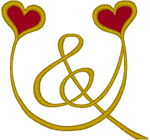 Heart & Heart Embroidery Design