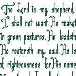 Machine Embroidery Design: The 23rd Psalm