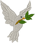 White Dove with Olive Branch