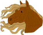 Wild Mustang Portrait Embroidery Design