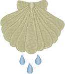 Machine Embroidery Design: Shell Baptism Symbol